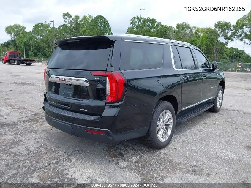 2022 GMC Yukon Xl 4Wd Slt VIN: 1GKS2GKD6NR162265 Lot: 40019577