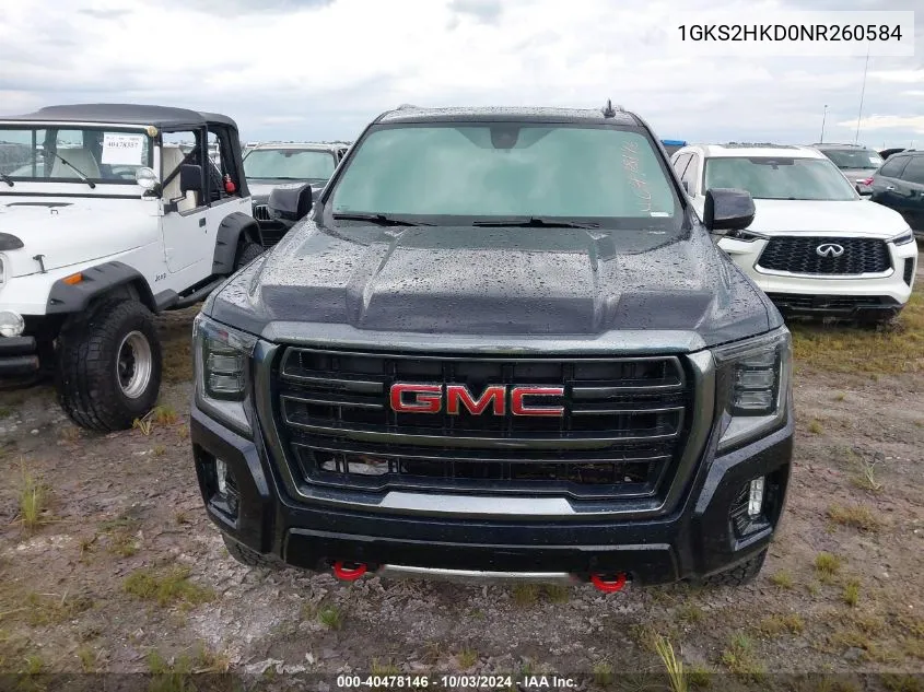 2022 GMC Yukon Xl 4Wd At4 VIN: 1GKS2HKD0NR260584 Lot: 40478146