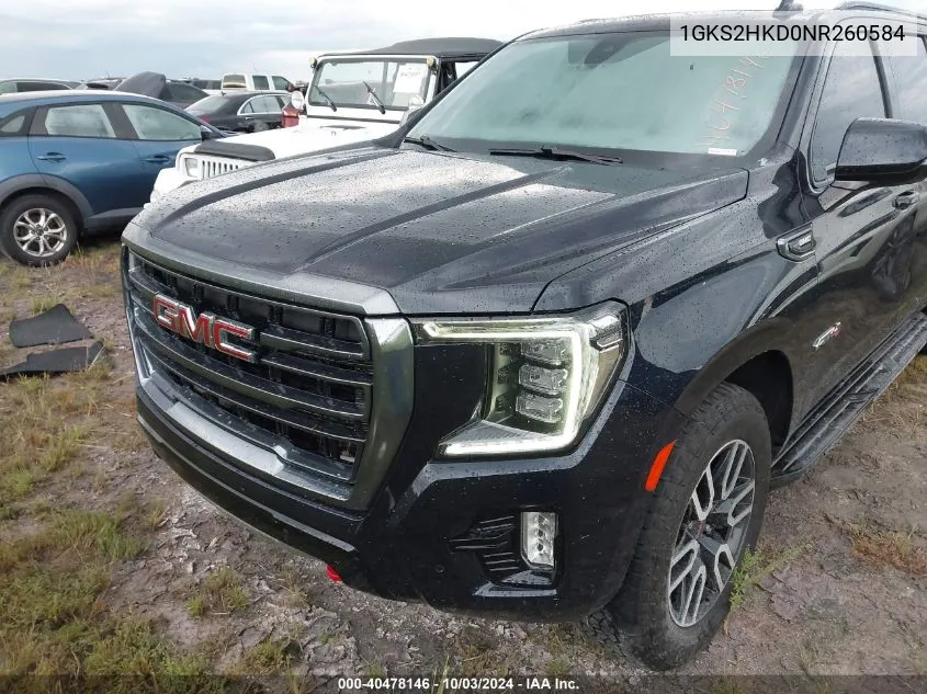 2022 GMC Yukon Xl 4Wd At4 VIN: 1GKS2HKD0NR260584 Lot: 40478146