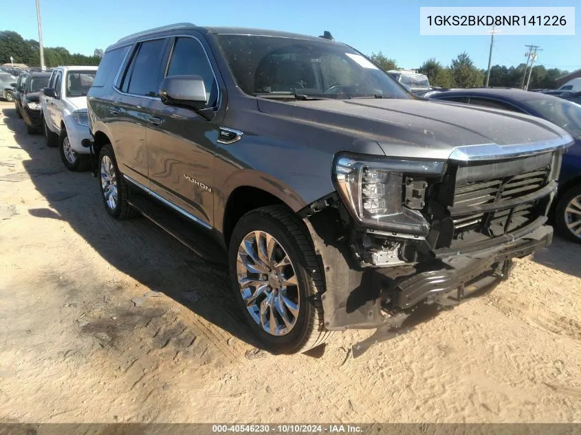 1GKS2BKD8NR141226 2022 GMC Yukon 4Wd Slt