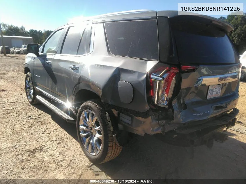 1GKS2BKD8NR141226 2022 GMC Yukon 4Wd Slt