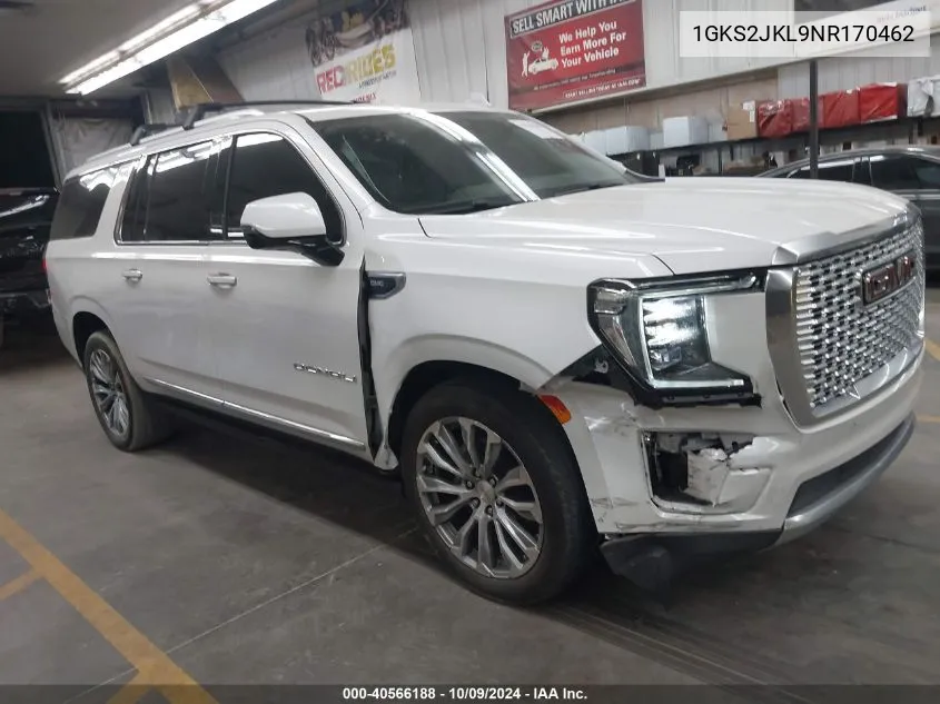 2022 GMC Yukon Xl 4Wd Denali VIN: 1GKS2JKL9NR170462 Lot: 40566188