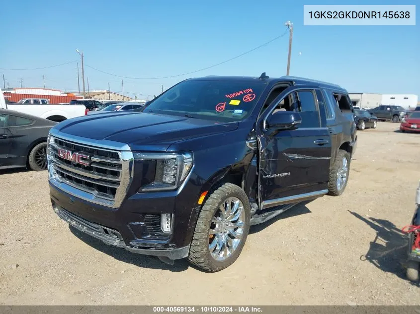 1GKS2GKD0NR145638 2022 GMC Yukon Xl 4Wd Slt