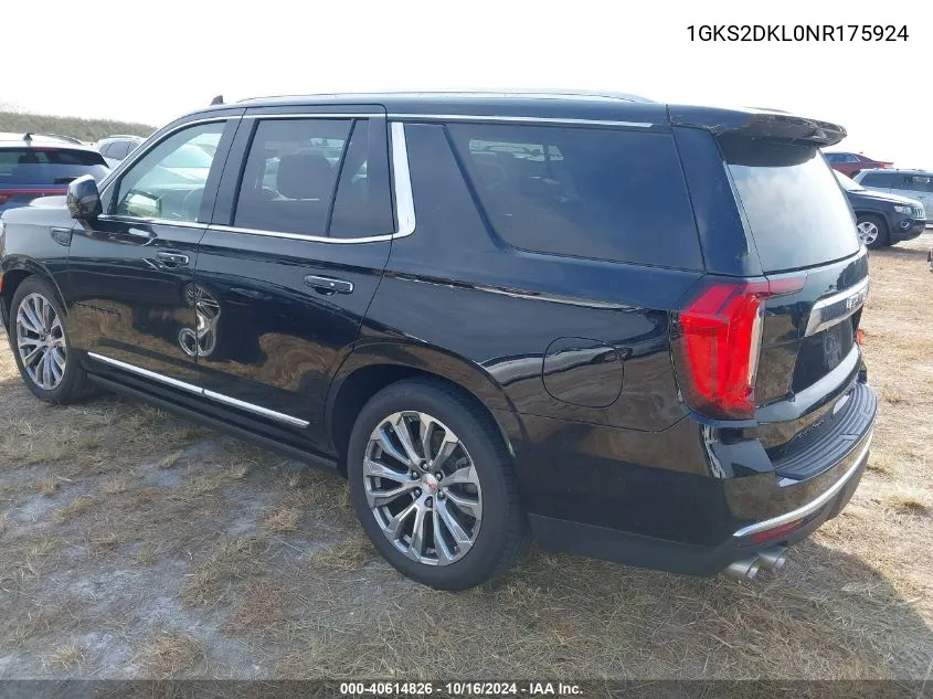 1GKS2DKL0NR175924 2022 GMC Yukon 4Wd Denali