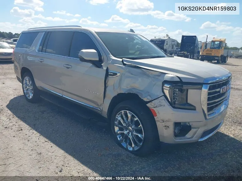 2022 GMC Yukon Xl 4Wd Slt VIN: 1GKS2GKD4NR159803 Lot: 40647466