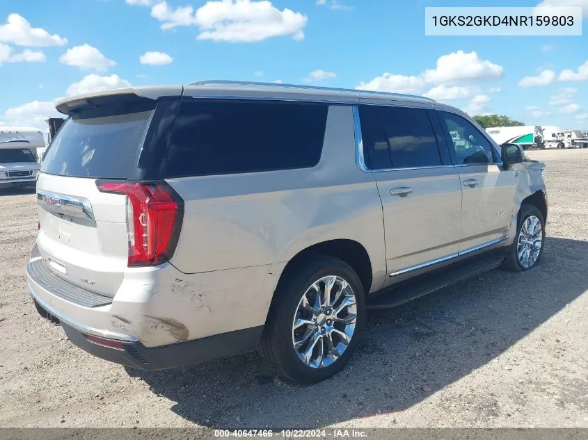 2022 GMC Yukon Xl 4Wd Slt VIN: 1GKS2GKD4NR159803 Lot: 40647466