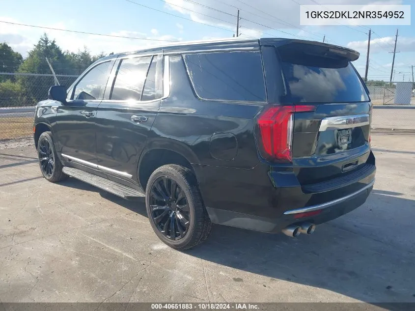 1GKS2DKL2NR354952 2022 GMC Yukon 4Wd Denali