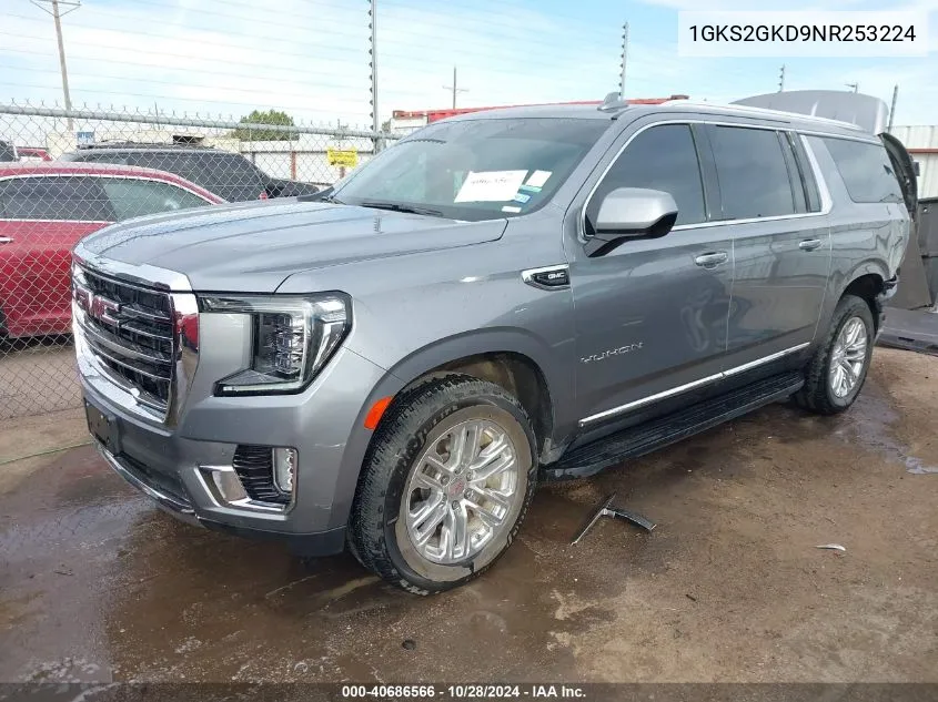 2022 GMC Yukon Xl 4Wd Slt VIN: 1GKS2GKD9NR253224 Lot: 40686566