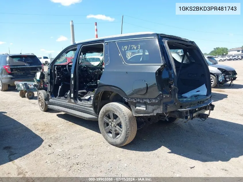 2023 GMC Yukon 4Wd Slt VIN: 1GKS2BKD3PR481743 Lot: 39903058