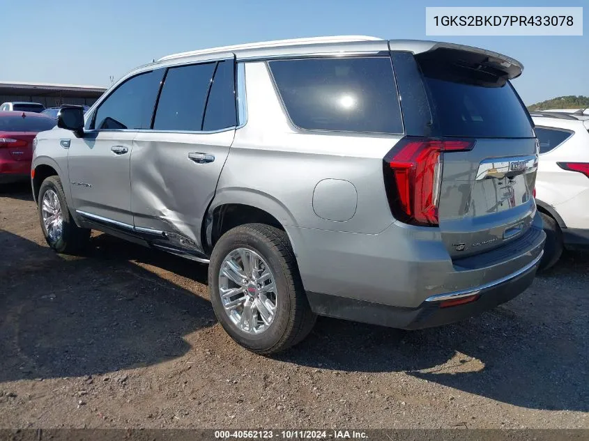 2023 GMC Yukon 4Wd Slt VIN: 1GKS2BKD7PR433078 Lot: 40562123