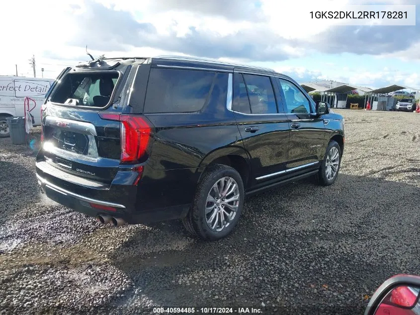 2024 GMC Yukon 4Wd Denali VIN: 1GKS2DKL2RR178281 Lot: 40594485