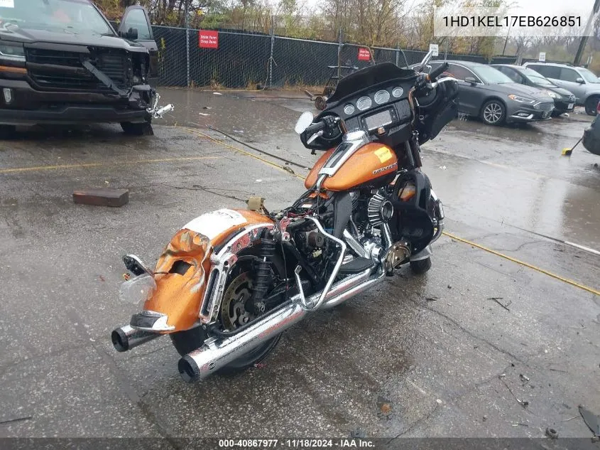 2014 Harley-Davidson Flhtk Electra Glide Ultra Ltd VIN: 1HD1KEL17EB626851 Lot: 40867977