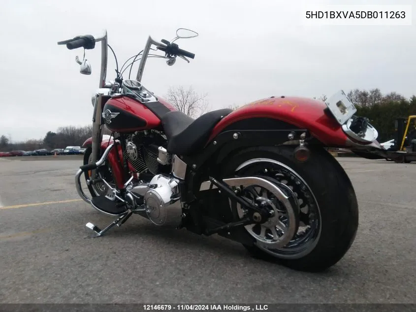 2013 Harley-Davidson Flstf Fatboy VIN: 5HD1BXVA5DB011263 Lot: 12146679