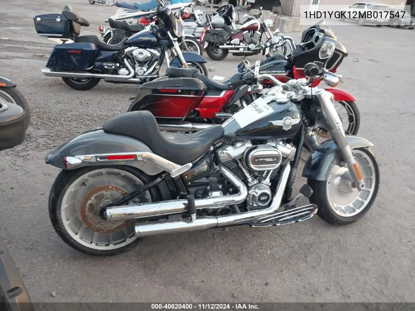 2021 Harley-Davidson Flfbs VIN: 1HD1YGK12MB017547 Lot: 40820400