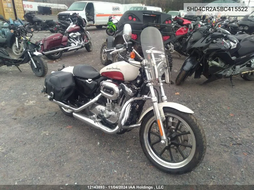 2011 Harley-Davidson Xl883 L VIN: 5HD4CR2A5BC415522 Lot: 12143893