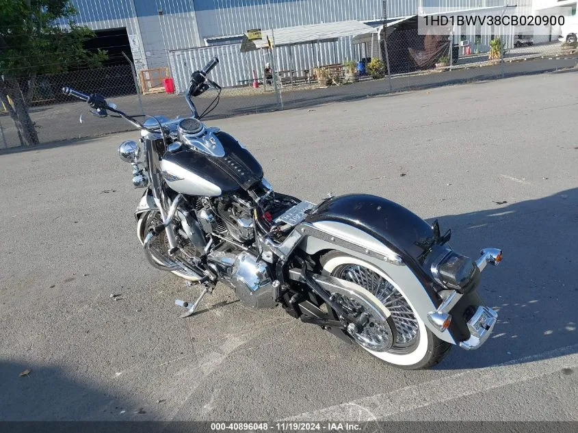 2012 Harley-Davidson Flstc Heritage Softail Classic VIN: 1HD1BWV38CB020900 Lot: 40896048