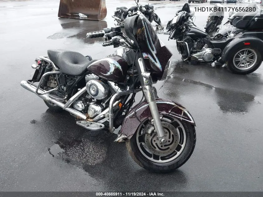 2007 Harley-Davidson Flhx VIN: 1HD1KB4117Y656280 Lot: 40885911