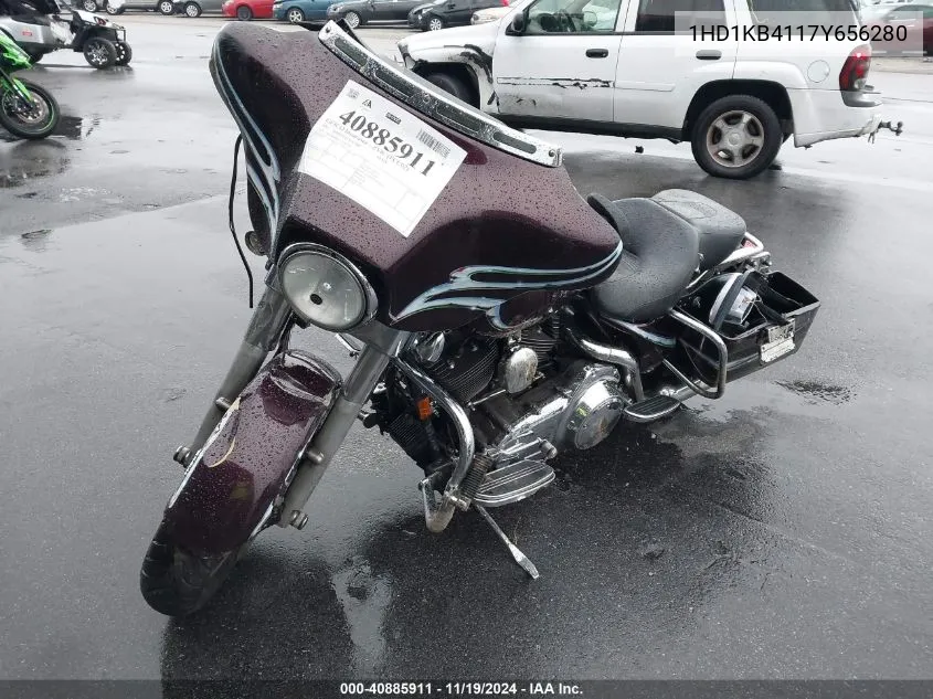 2007 Harley-Davidson Flhx VIN: 1HD1KB4117Y656280 Lot: 40885911