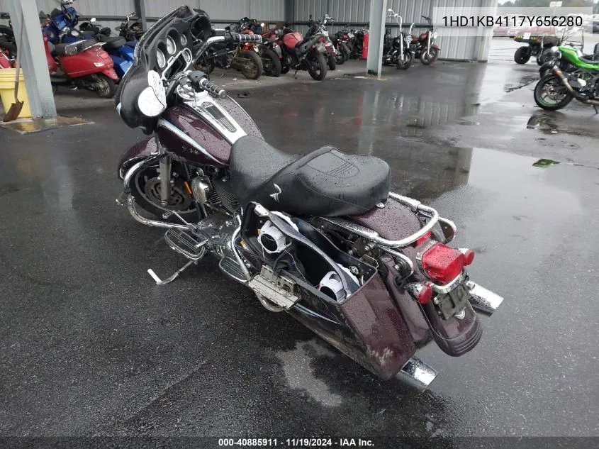 2007 Harley-Davidson Flhx VIN: 1HD1KB4117Y656280 Lot: 40885911