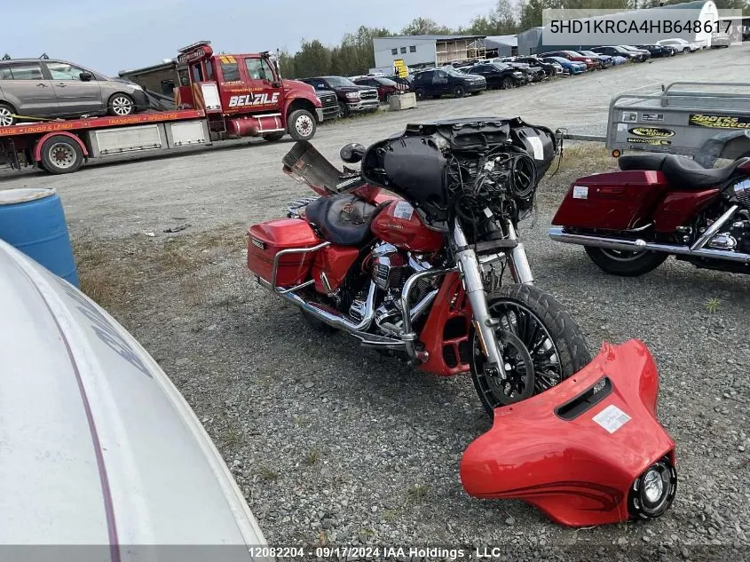 2017 Harley-Davidson Flhxs Street Glide Special VIN: 5HD1KRCA4HB648617 Lot: 12082204