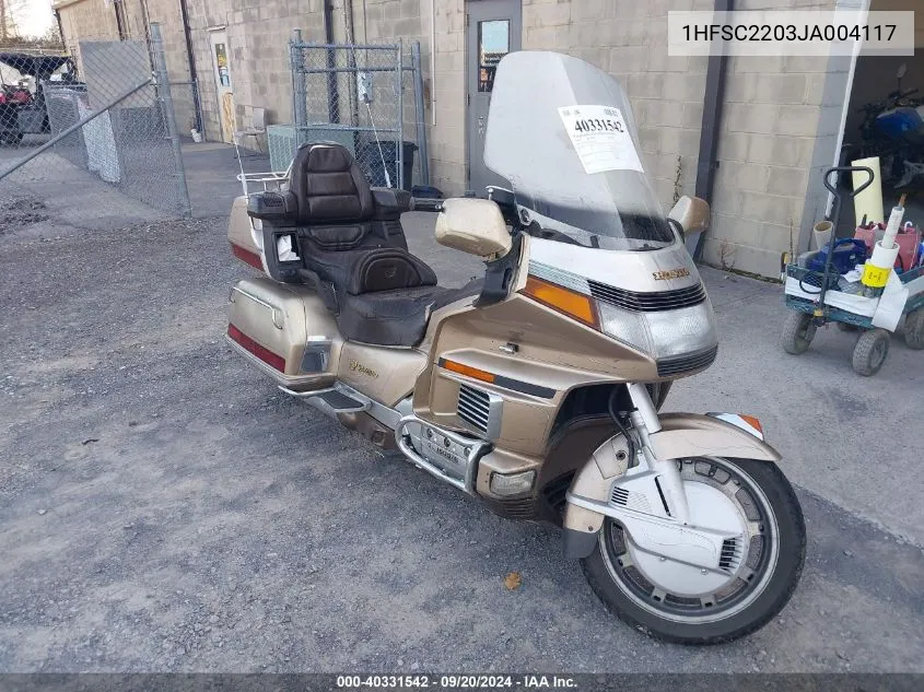 1988 Honda Gl1500 VIN: 1HFSC2203JA004117 Lot: 40331542