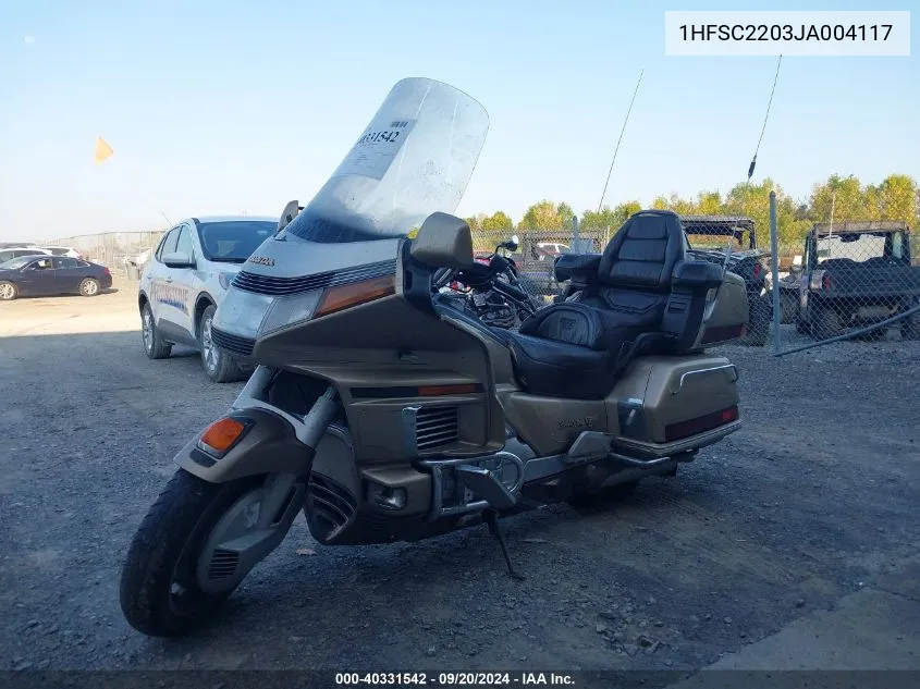 1988 Honda Gl1500 VIN: 1HFSC2203JA004117 Lot: 40331542