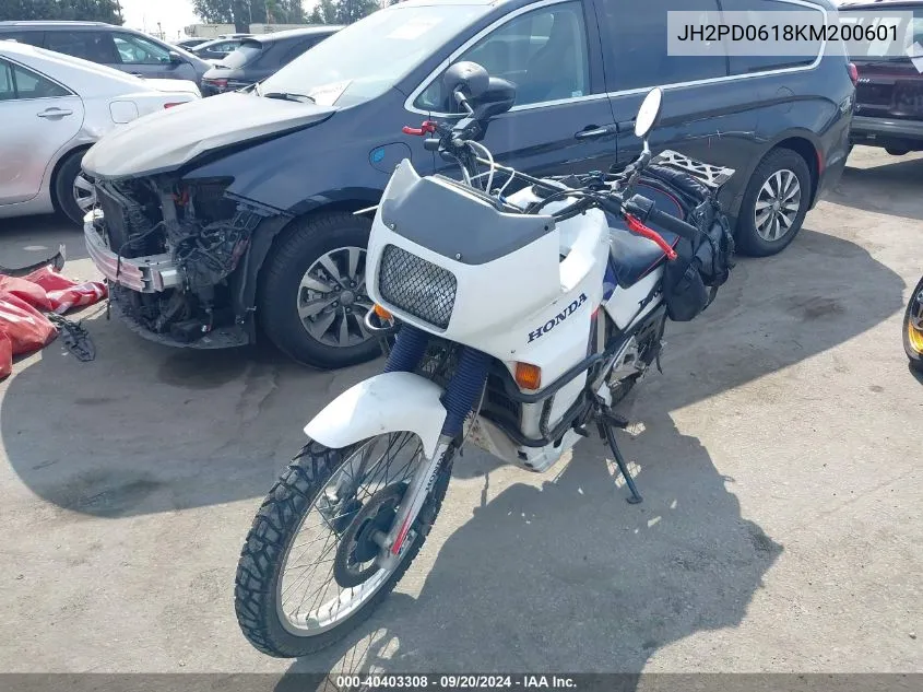 1989 Honda Xl600 V VIN: JH2PD0618KM200601 Lot: 40403308