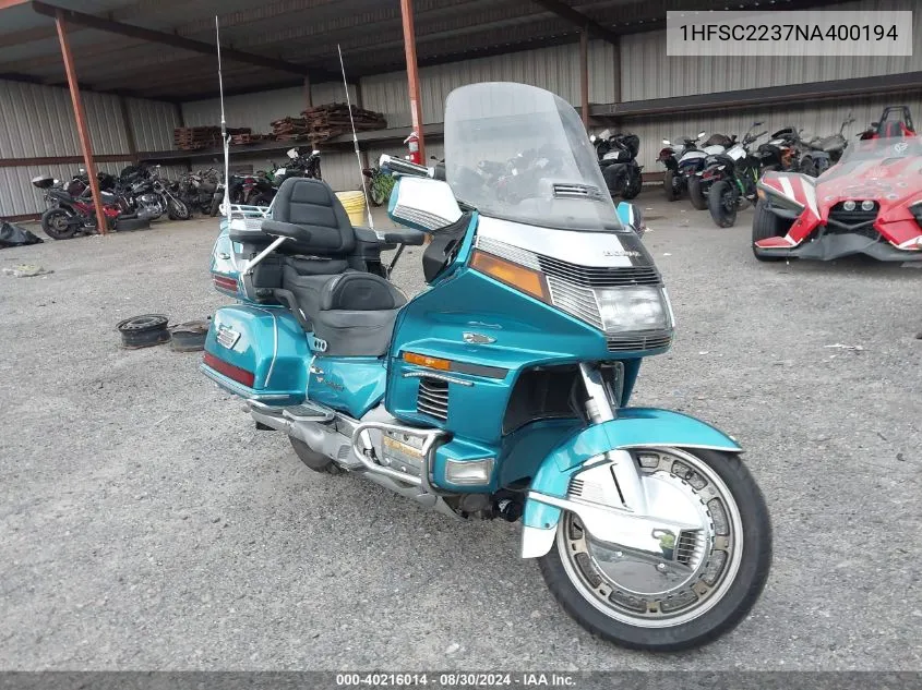 1992 Honda Gl1500 Se VIN: 1HFSC2237NA400194 Lot: 40216014