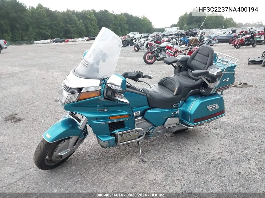 1992 Honda Gl1500 Se VIN: 1HFSC2237NA400194 Lot: 40216014