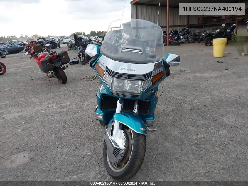 1992 Honda Gl1500 Se VIN: 1HFSC2237NA400194 Lot: 40216014