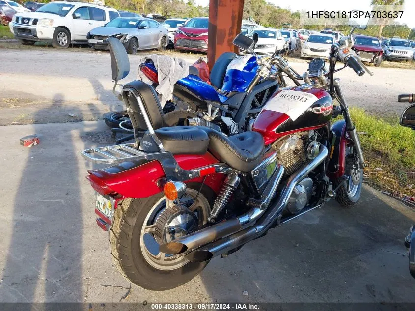 1993 Honda Vt1100 C VIN: 1HFSC1813PA703637 Lot: 40338313