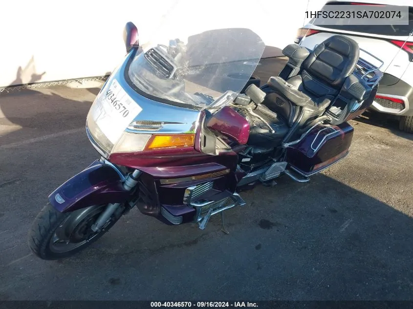 1995 Honda Gl1500 Se12 VIN: 1HFSC2231SA702074 Lot: 40346570