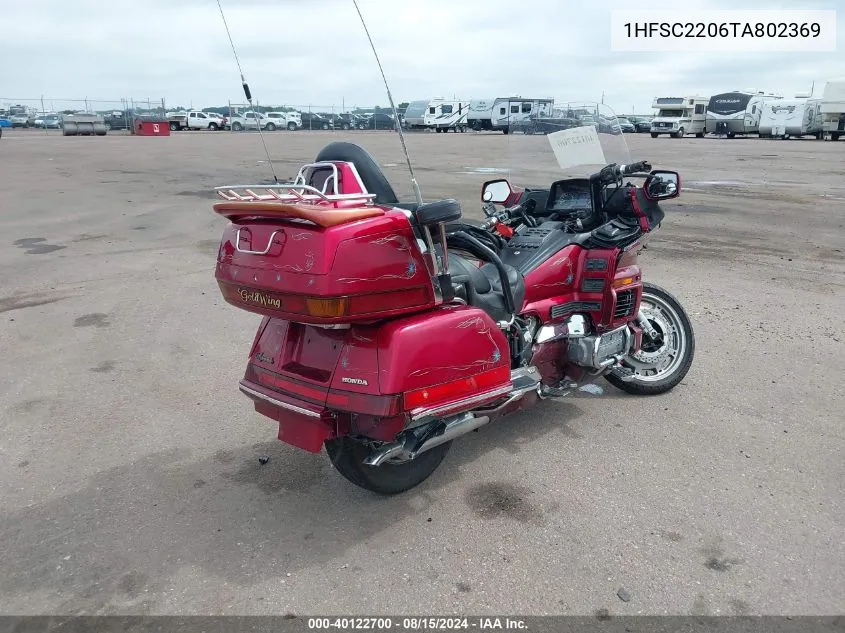 1996 Honda Gl1500 A/2 VIN: 1HFSC2206TA802369 Lot: 40122700