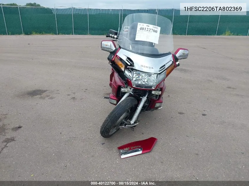 1996 Honda Gl1500 A/2 VIN: 1HFSC2206TA802369 Lot: 40122700