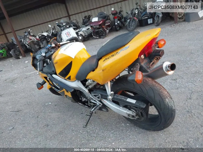 1999 Honda Cbr600 F4 VIN: JH2PC3508XM007143 Lot: 40269118