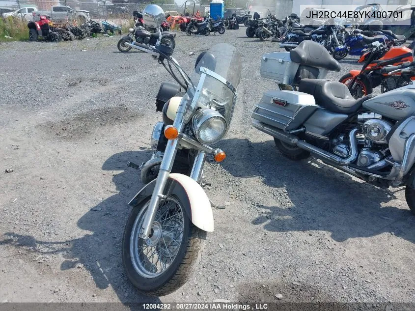 2000 Honda Vt750 Cd3 VIN: JH2RC44E8YK400701 Lot: 12084292