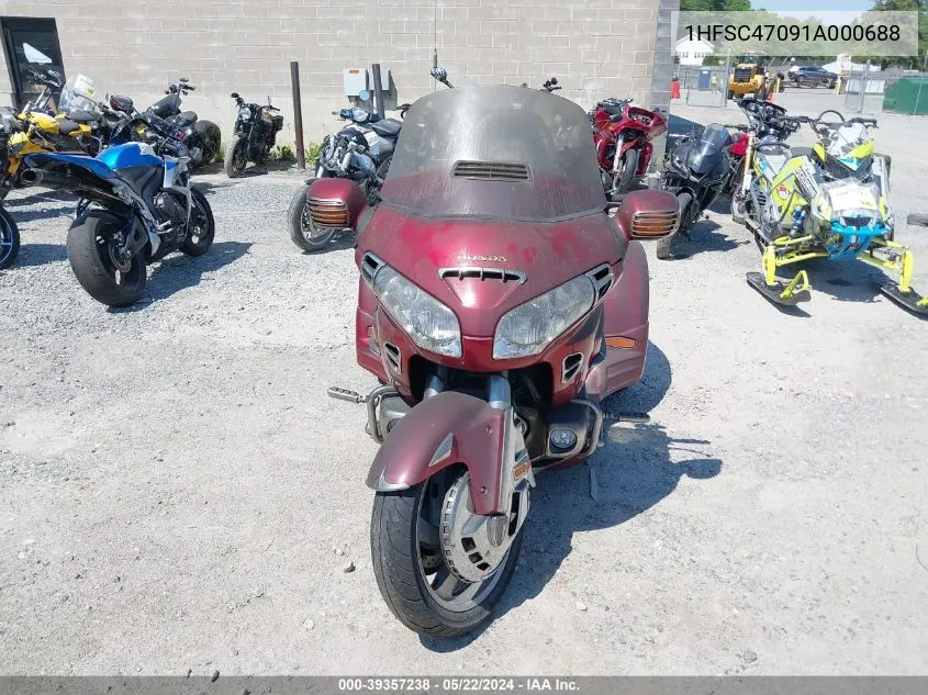 2001 Honda Gl1800 VIN: 1HFSC47091A000688 Lot: 39357238