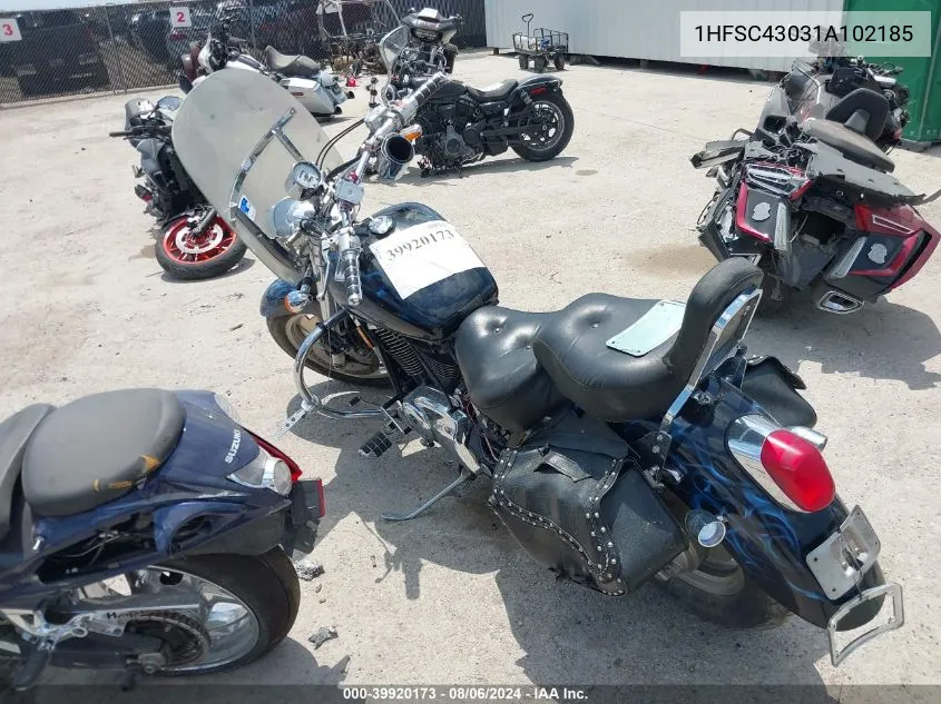 2001 Honda Vt1100 C2 VIN: 1HFSC43031A102185 Lot: 39920173