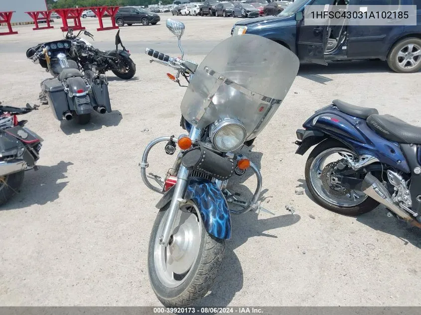 2001 Honda Vt1100 C2 VIN: 1HFSC43031A102185 Lot: 39920173