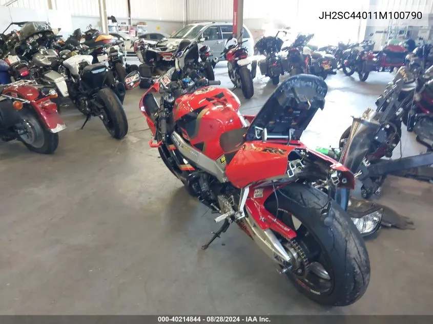 2001 Honda Cbr900 Rr VIN: JH2SC44011M100790 Lot: 40214844