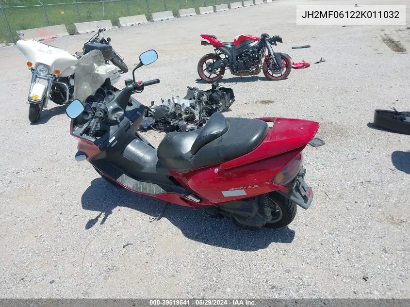 2002 Honda Nss250 VIN: JH2MF06122K011032 Lot: 39519541