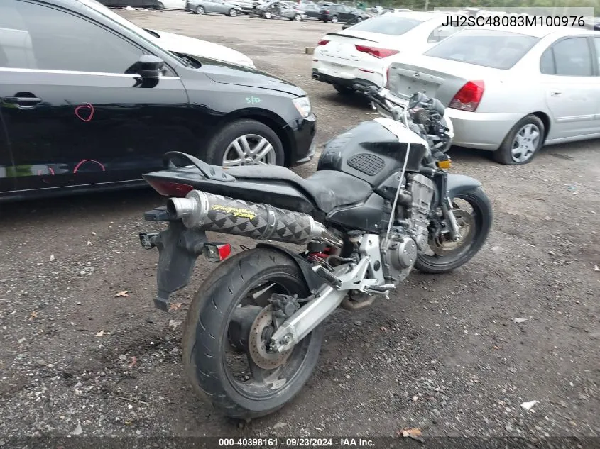 2003 Honda Cb900 F VIN: JH2SC48083M100976 Lot: 40398161