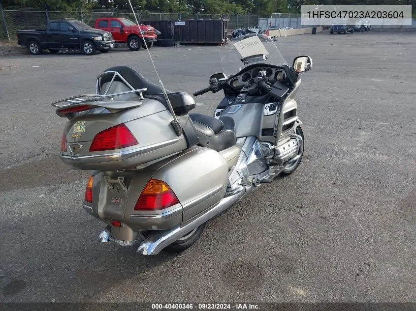 2003 Honda Gl1800 VIN: 1HFSC47023A203604 Lot: 40400346