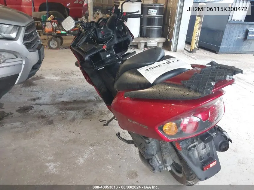 2005 Honda Nss250 VIN: JH2MF06115K300472 Lot: 40053813