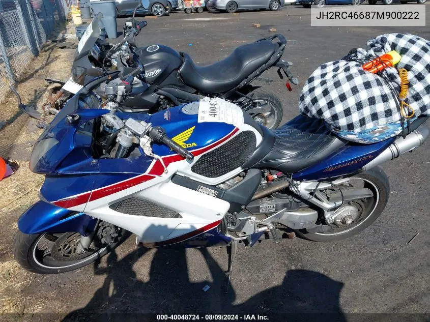 JH2RC46687M900222 2007 Honda Vfr800