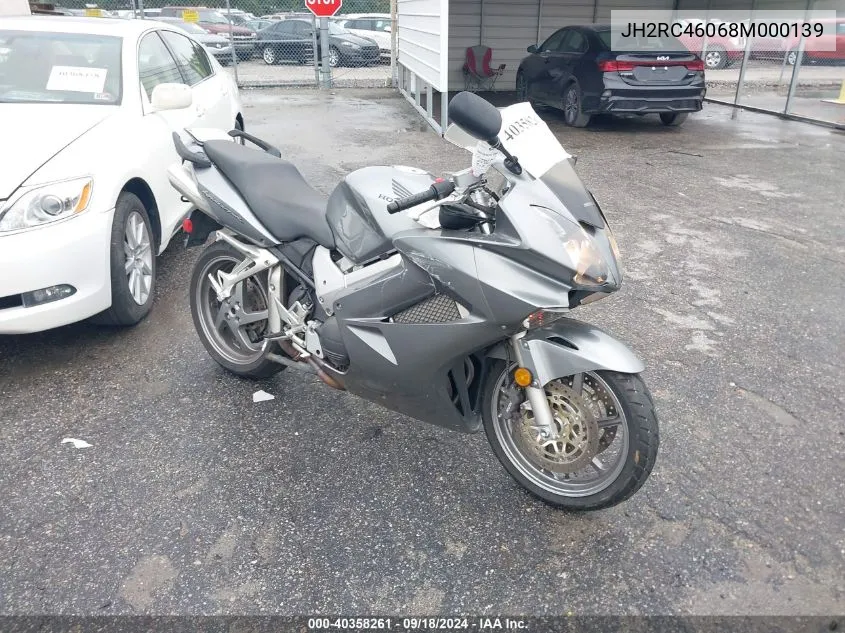 JH2RC46068M000139 2008 Honda Vfr800