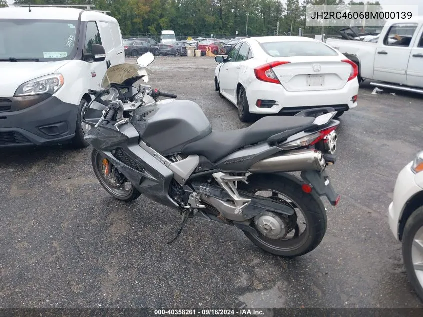 JH2RC46068M000139 2008 Honda Vfr800