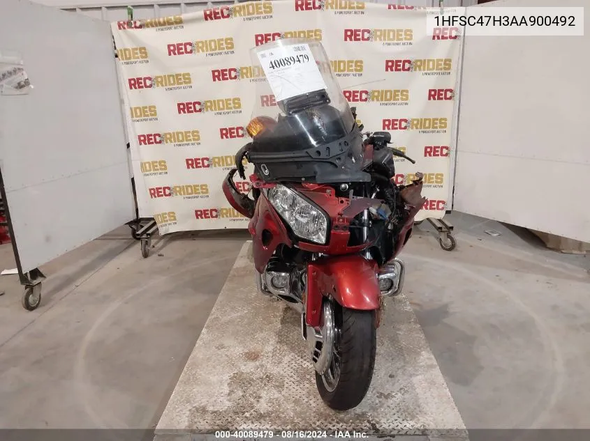 2010 Honda Gl1800 VIN: 1HFSC47H3AA900492 Lot: 40089479