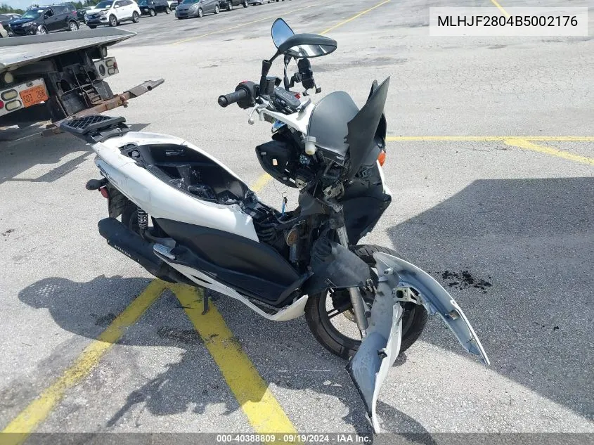 2011 Honda Pcx VIN: MLHJF2804B5002176 Lot: 40388809