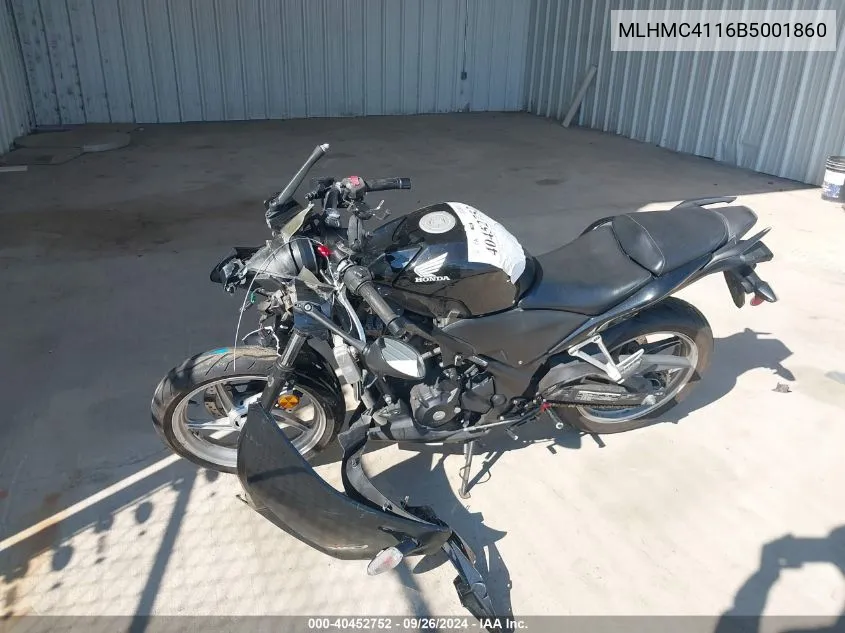 2011 Honda Cbr250 R VIN: MLHMC4116B5001860 Lot: 40452752